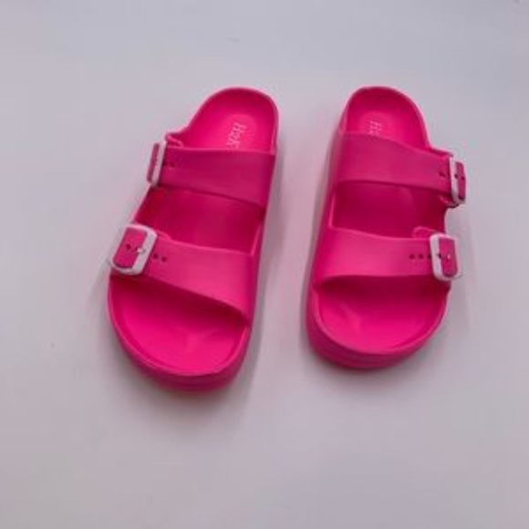 LAST PAIR SIZE 11!! Pool Party Sandals - Neon Pink - Picture 7 of 8